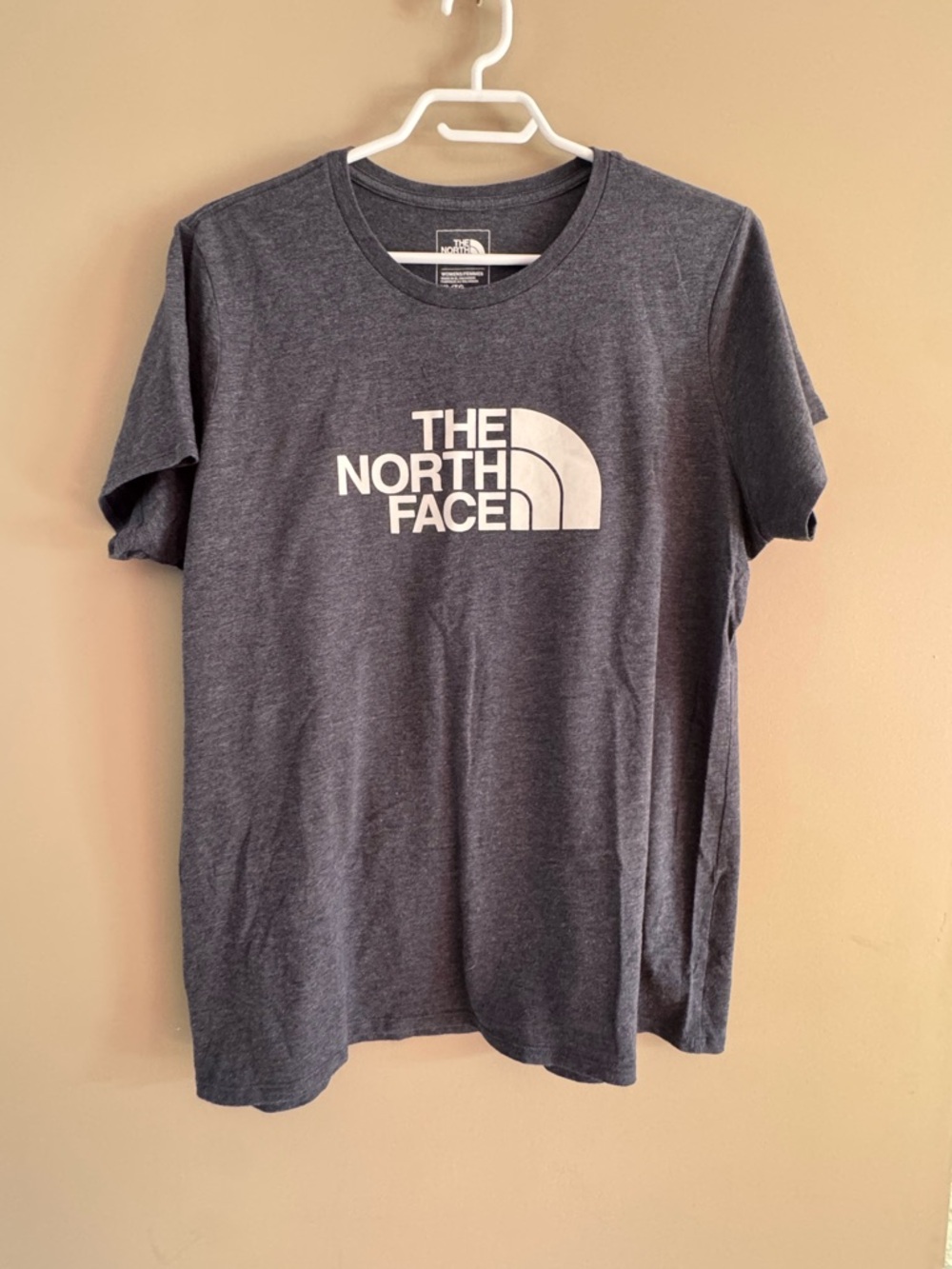 The North Face Women's Standard Fit Tee - Charcoal Heather/White